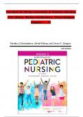 TEST BANK For Wong’s Essentials of Pediatric Nursing, 11th Edition by Marilyn Hockenberry, Cheryl Rodgers, Verified Chapters 1 - 31, Complete Newest Version