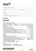 AQA A LEVEL PANJABI PAPER 1 QUESTION PAPER 2024 (7682/1 : Reading and writing )