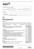 AQA AS Level Maths Paper 2 2024