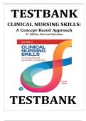 Test Bank - for Nursing A Concept-Based Approach to Learning, Volume 1 4th Edition by Pearson Educationby Pearson Education, All Chapters | Complete Solution | Guide A+.