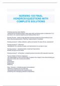 NUR 155 EXAM 11QUESTIONS WITH COMPLETE SOLUTIONS