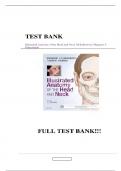 Test Bank - for Illustrated Anatomy of the Head and Neck 5th Edition by Margaret J. Fehrenbach, All Chapters | Complete Solution |Guide A+