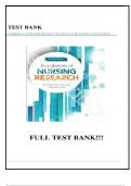 Test Bank - for Foundations of Nursing Research 7th Edition by Rose Marie Nieswiadomy, Catherine Bailey, All Chapters | Complete Solution | Guide A+.