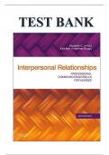 TEST BANK INTERPERSONAL RELATIONSHIPS PROFESSIONAL COMMUNICATION SKILLS FOR NURSES 6TH EDITION BY ELIZABETH C. ARNOLD PHD RN PMHCNS-BC (AUTHOR), KATHLEEN UNDERMAN BOGGS PHD FNP-CS (AUTHOR)|COMPLETE STUDY SOLUTION|GRADE A+.