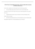 Essay NR 447  (NR447) NR 447 Week 2 Graded Discussion Topic: AACN Essentials Self-Assessment & Patient-Centered Care.