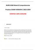 NURS 6568 Week 8 Comprehensive Practice EXAM VERSION 2 2023-2024 VERIFIED 100% GENUINE