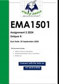 EMA1501 Assignment 5 (QUALITY ANSWERS) 2024