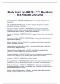 study Exam for ABCTE - PTK Questions and Answers 2024/2025