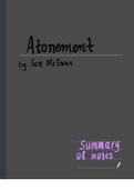 Atonement: Summary of notes, Contemporary Literature