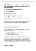 NCLEX-RN practice test focused on Patient Care and Safety under the subtopic Patient Safety and Infection Control.  1. Safe medication administration 2. Fall precautions, 3. Infection prevention,  4. Emergency response protocols. This set of questions foc