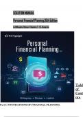 Solution Manual for Personal Financial Planning, 16th Edition 2024 by Randy Billingsley, Lawrence J. Gitman, Verified 