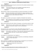 Exam (elaborations) NSG 6020 Week 1 Quiz-Question and Answers: South University NSG 6020 Week 1 Quiz , Building a Comprehensive Health History NSG 6020 Week 1 Quiz When recording assessments during the construction of the problem-oriented medical record, 