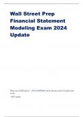 Wall Street Prep Financial Statement Modeling Exam 2024 Update