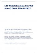 LBO Model (Breaking Into Wall Street) EXAM 2024 UPDATE