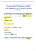 CMN 568 - UNIT 3: ASTHMA  ACTUAL EXAM GUIDE NEWEST COMPLETE QUESTIONS AND CORRECT DETAILED ANSWERS (VERIFIED ANSWERS) | ALREADY GRADED A+.