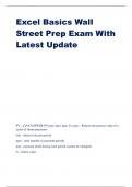 Excel Basics Wall Street Prep Exam With Latest Update