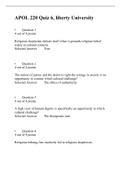 APOL 220 Quiz 6 (Version 1) INTRODUCTION TO APOLOGETICS, Liberty University.