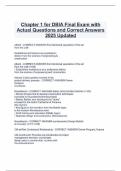 Chapter 1 for DBIA Final Exam with Actual Questions and Correct Answers 2025 Updated