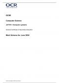 OCR GCSE COMPUTERComputer Science (J277-01)  MARK SCHEME 2024 Computer systems