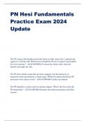 PN Hesi Fundamentals Practice Exam 2024 Update