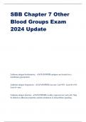 SBB Chapter 7 Other Blood Groups Exam 2024 Update