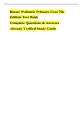 Test Bank for Burns’ Pediatric Primary Care, 7th Edition, Dawn Garzon Maaks, Nancy Starr, Margaret Brady, Nan Gaylord, Martha Driessnack, Karen Duderstadt -All Chapters Complete, Questions & Answers (Already Verified Study Guide)