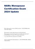 NAMs Menopause Certification Exam 2024 Update