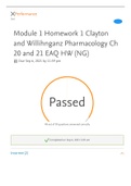 Exam (elaborations) Module 1 Homework 1 Clayton and Willihnganz Pharmacology Ch 20 and 21 EAQ HW (NG) Module 1 Homework 1 Clayton and Willihnganz Pharmacology Ch 20 and 21 EAQ HW (NG)Calculate the body mass index (BMI) of a patient whose height and weight