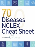 70 Diseases Condtions NCLEX Cheat Sheet 2 download for an A