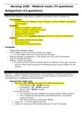 NURSING 1500 - Midterm Exam Study Guide.