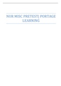 NUR MISC PRETEST| PORTAGE LEARNING