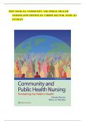 Test Bank For Community and Public Health Nursing, 10th Edition, By Cherie Rector, Mary Jo Stanley, All Chapters 1-30