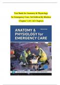 Test Bank for Anatomy & Physiology for Emergency Care, 3rd Edition (Bledsoe, 2020) Chapter 1-20 | All Chapters