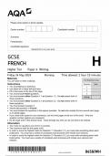 AQA GCSE FRENCH HIGHER TIER PAPER 4 2024 (8658/WH: French)