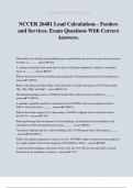 NCCER 26401 Load Calculations - Feeders and Services. Exam Questions With Correct Answers.