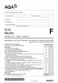 AQA GCSE POLISH PAPER 1 2024 (8688/LF: Listening Foundation Tier )