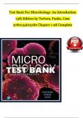 Microbiology: An Introduction 13th Edition Test Bank By Gerard Tortora , Berdell Funke , Christine Case | Chapter 1 – 28, Latest - 2023/2024|