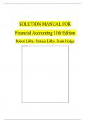 Solution Manual for Financial Accounting 11th Edition Robert Libby, Patricia Libby, Frank Hodge