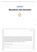 AAERT EQUIPMENT QUESTIONS AND ANSWERS