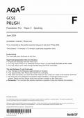 AQA GCSE POLISH PAPER 2 2024 (8688/SF: Speaking Foundation Tier)