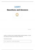 AAERT TERMS QUESTIONS AND ANSWERS