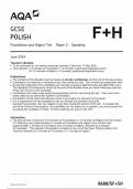 AQA GCSE POLISH PAPER 2 2024 (8688/SF+SH: Speaking Foundation and Higher Tier)