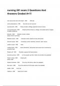 nursing 301 exam 2 Questions And Answers Graded A+!!!