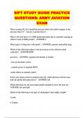 SIFT STUDY GUIDE PRACTICE QUESTIONS: ARMY AVIATION EXAM