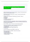 DC Real Estate Law Exam Questions and Answers