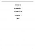 MNM2615 Assignment 3 (Detailed Answers) PORTFOLIO Semester 2 2024