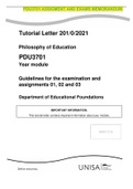 PDU3701 ASSIGNMENTS AND EXAM MEMORANDUM BETWEEN 2018 AND 2020