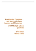 EXAMINATION QUESTIONS AND ANSWERS IN BASIC ANATOMY AND PHYSIOLOGY MARTIN CAON