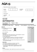 GCSE MATHEMATICS Foundation Tier Paper 1 Non-Calculator Best for 2022 Actual Exam preparation