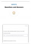 GPSTC EXAM 2 QUESTIONS AND ANSWERS